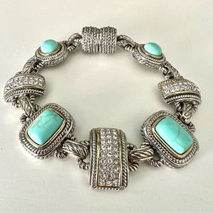 Southwest Style Faux Turquoise Bracelet